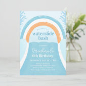 Waterslide Bash Zomerverjaardag Kaart (Staand voorkant)