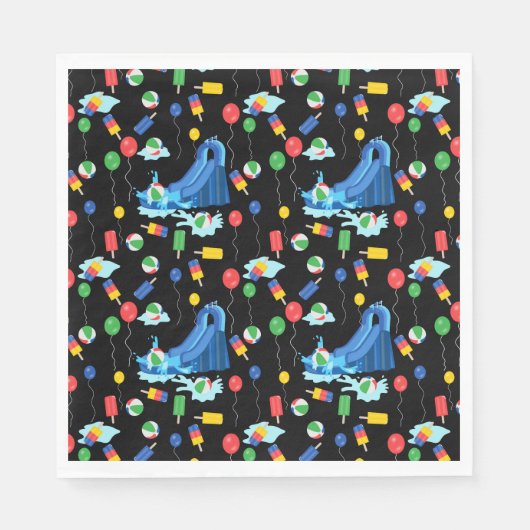 Waterslide Kinder Zomer Jongen Meisje Fun Servet (Voorkant)