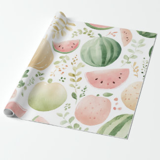 Watersmelt Mooie Kleurrijke Roze Groen Cadeaupapier