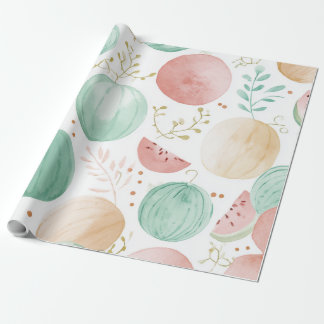 Watersmelt Mooie Kleurrijke Roze Groen Cadeaupapier