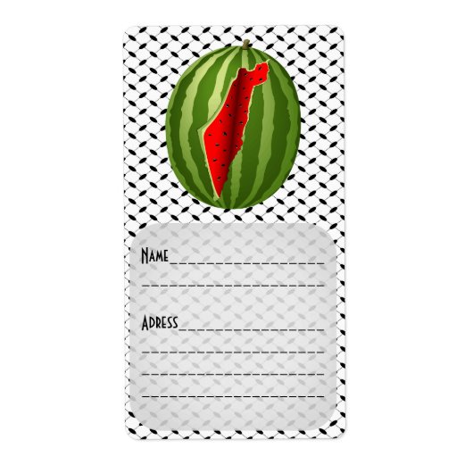 Watersmijsnip Palestina Kaart Etiket (Voorkant)