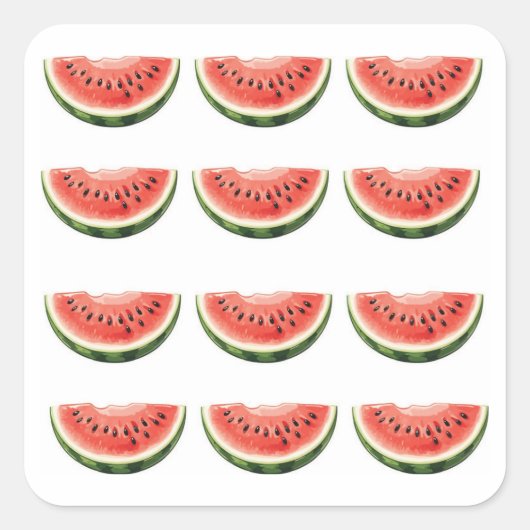 Watersnijder vierkante sticker (Voorkant)