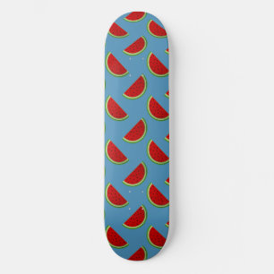 Watersnijmelonen op een Felblauwe Achtergrond Skateboard