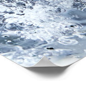 Waterspatten op witte achtergrond poster (Hoek)