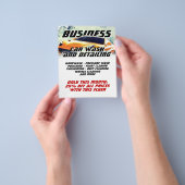 Waterspatten voor auto's flyer (Hand)