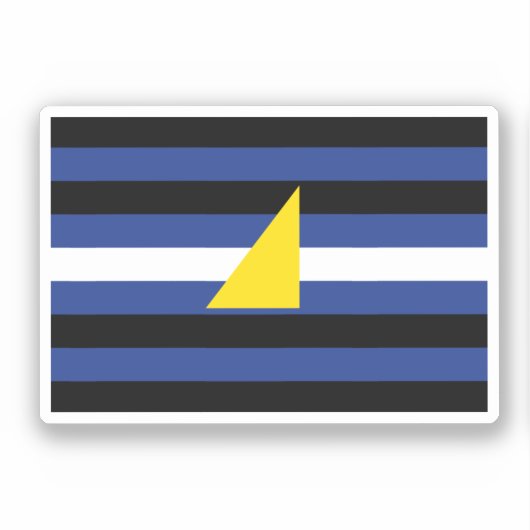 Watersport Pride-vlag Sticker (Voorkant)