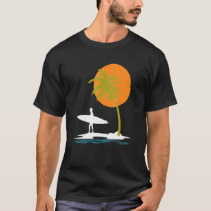 Watersport Surfer Ocean Surfboarding Zomer Sunse T-shirt