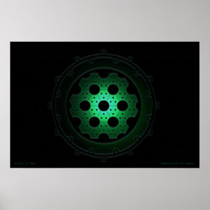 Waterstof-5 Isotopische massassimulator Poster