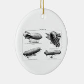  waterstof blimps Zeppelins Balloons Retro Keramisch Ornament (Rechts)