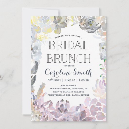 Waterstofzuigen | Bridal Brunch Kaart (Voorkant)