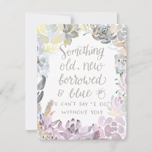 Waterstofzuigen | Bridesmaid Card Kaart (Voorkant)