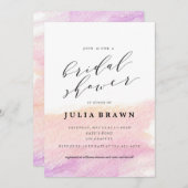 WATERTCOLOR WASH bruids douche uitnodiging (Voorkant / Achterkant)