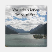 Waterton Lakes Nationaal Park Landschap Magneet (Voorkant)
