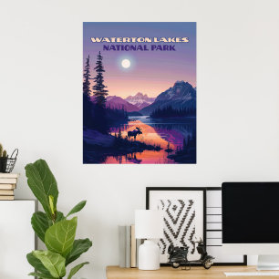 Waterton Lakes National Park Canada Alberta Poster