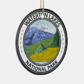 Waterton Lakes National Park Canada Badge Keramisch Ornament (Rechts)