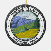 Waterton Lakes National Park Canada Badge Keramisch Ornament (Voorkant)