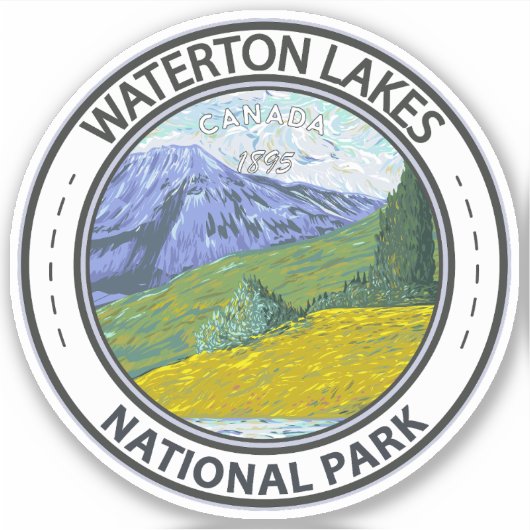Waterton Lakes National Park Canada Travel  Sticker (Voorkant)