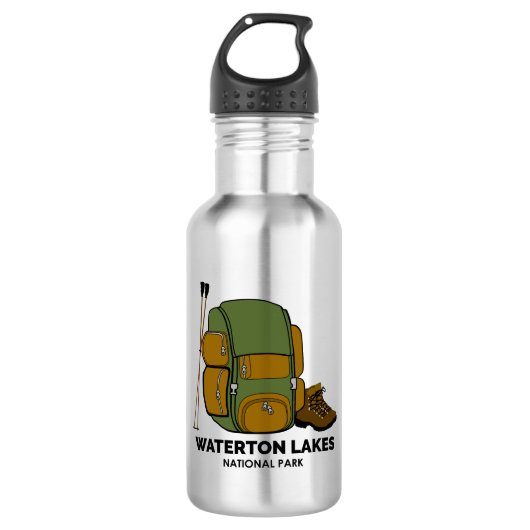 Waterton Lakes National Park rugzak Waterfles (Voorkant)