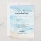 Waterton Ocean Sea Summer Beach Carte de remerciem (Dos)