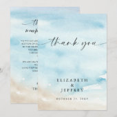 Waterton Ocean Sea Summer Beach Carte de remerciem (Devant / Derrière)