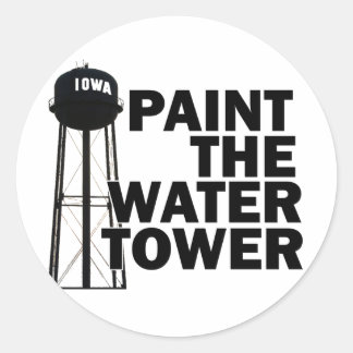 Watertoren Ronde Sticker