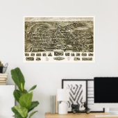 Watertown, CT Panoramic Map - 1918 Poster (Thuiskantoor)