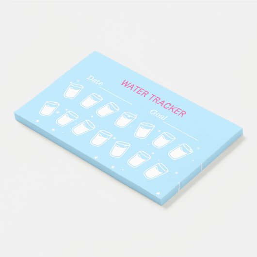 watertracker drink controleplanner post-it® notes (Schuin)