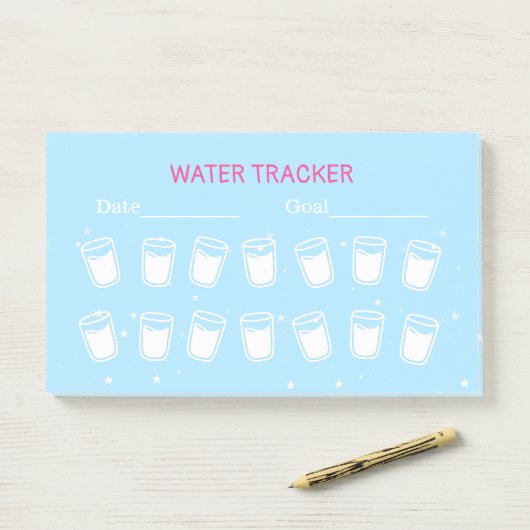 watertracker drink controleplanner post-it® notes (Op bureau)