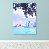 Wateruitzicht van het Opera House Sydney Harbour Canvas Afdruk (Insitu (Houten vloer))