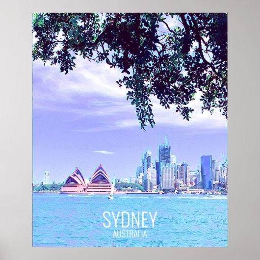 Wateruitzicht van het Opera House Sydney Harbour Poster (Voorkant)