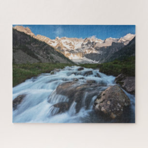 Waterval   Aviolo Lake, Italië Legpuzzel