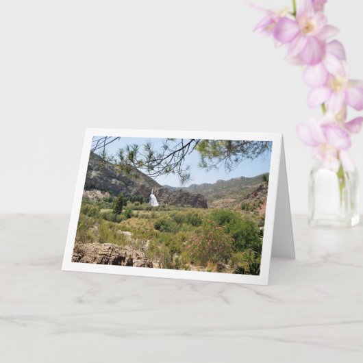 Waterval bij Domeño Viejo, Valencia, Spanje Kaart (Orchidee)