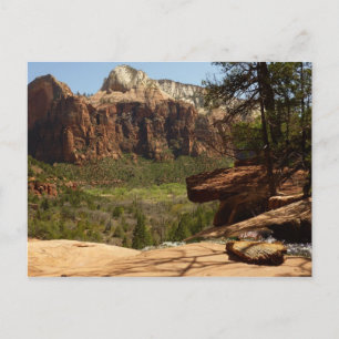 Waterval bij Emerald Pools in Zion National Park Briefkaart