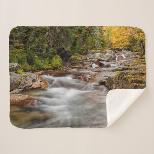 Waterval bij Jefferson Brook, New Hampshire Sherpa Deken (Voorkant (horizontaal))