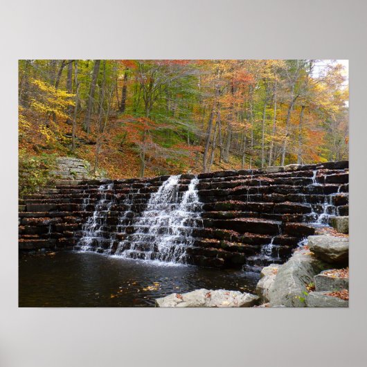Waterval bij Laurel Hill State Park I Poster (Voorkant)