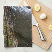 Waterval bij Laurel Hill State Park II Theedoek (Quarter Fold)