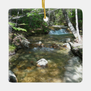 Waterval bij Pemigewasset-rivier III Keramisch Ornament