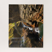 Waterval bij Watkins Glen in Vingermeren Legpuzzel (Verticaal)