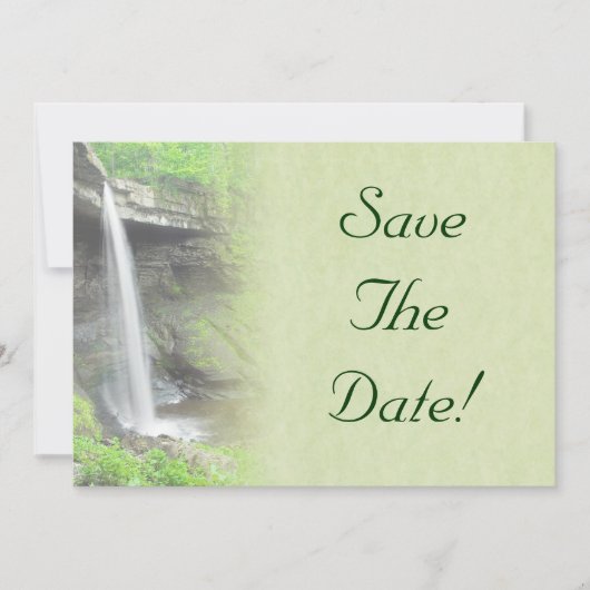 Waterval Bruiloft Save The Date Kaart (Voorkant)