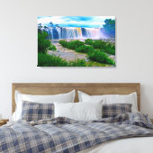 Waterval Canvas Afdruk (Insitu (Slaapkamer))