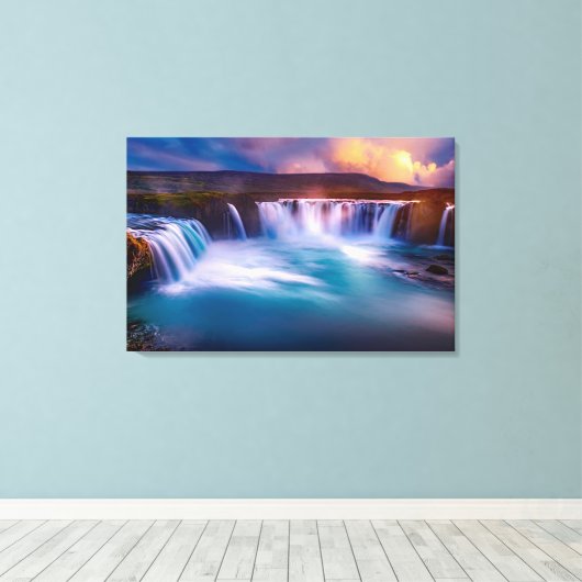 Waterval Canvas Afdruk (Insitu (Houten vloer))