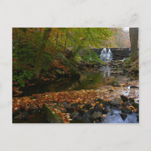 Waterval en beek in Pennsylvania in de herfst Briefkaart