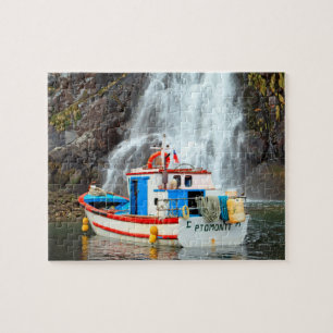 Waterval en boot legpuzzel
