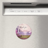 Waterval en Cherry Trees rond een meer Dank je Magneet (Insitu (Vaatwasser))