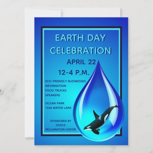 Waterval en orca kaart (Voorkant)