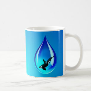 Waterval en orca koffiemok