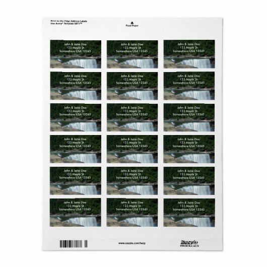 Waterval Etiket (Full Sheet)