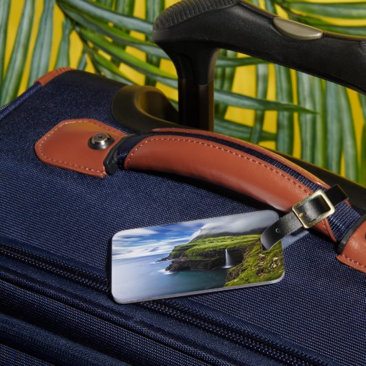 Waterval | Faeröer, Denemarken Bagagelabel (Voorkant Insitu 3)