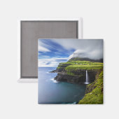 Waterval | Faeröer, Denemarken Magneet (Voorkant / Achterkant)