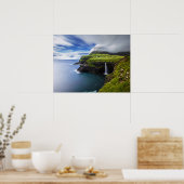 Waterval | Faeröer, Denemarken Poster (Keuken)